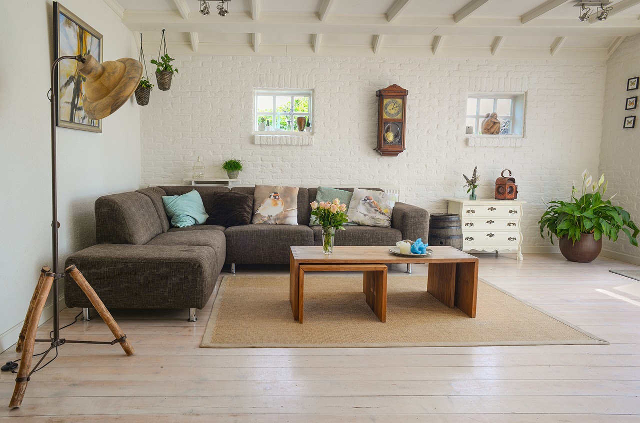 Herfstig ingerichte bohemien keuken met warme tinten.